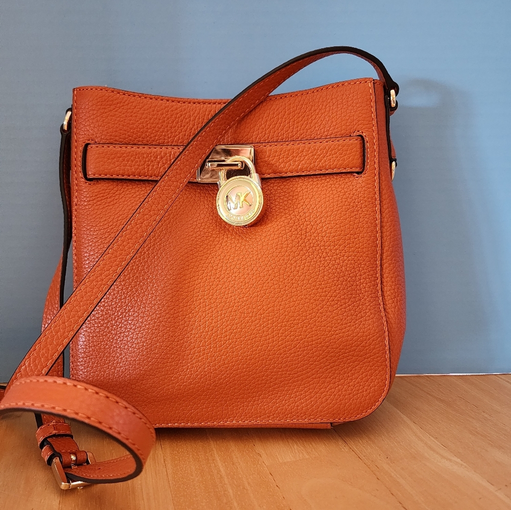Michael Kors Orange Crossbody Letter Carrier